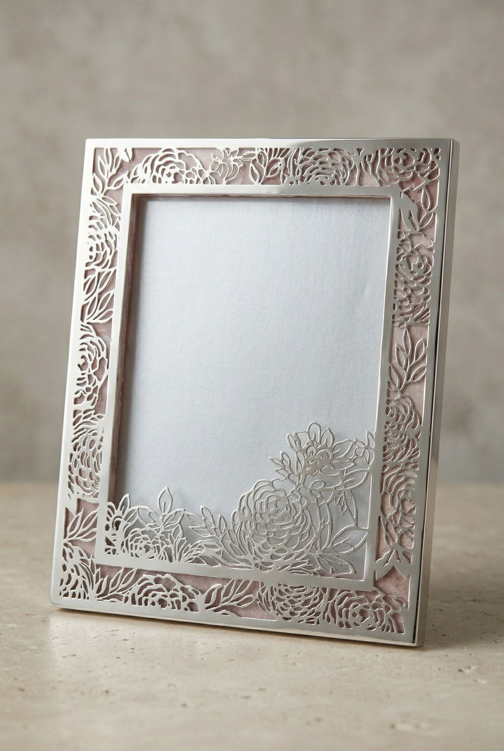 Ethereal Bloom Silver Frame with Rose Quartz