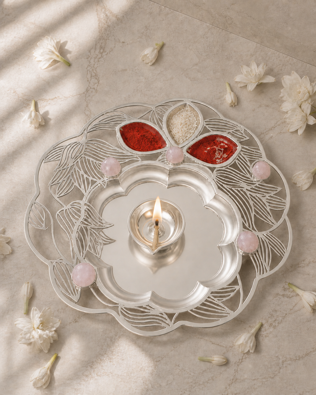 Tulip Pooja Thali