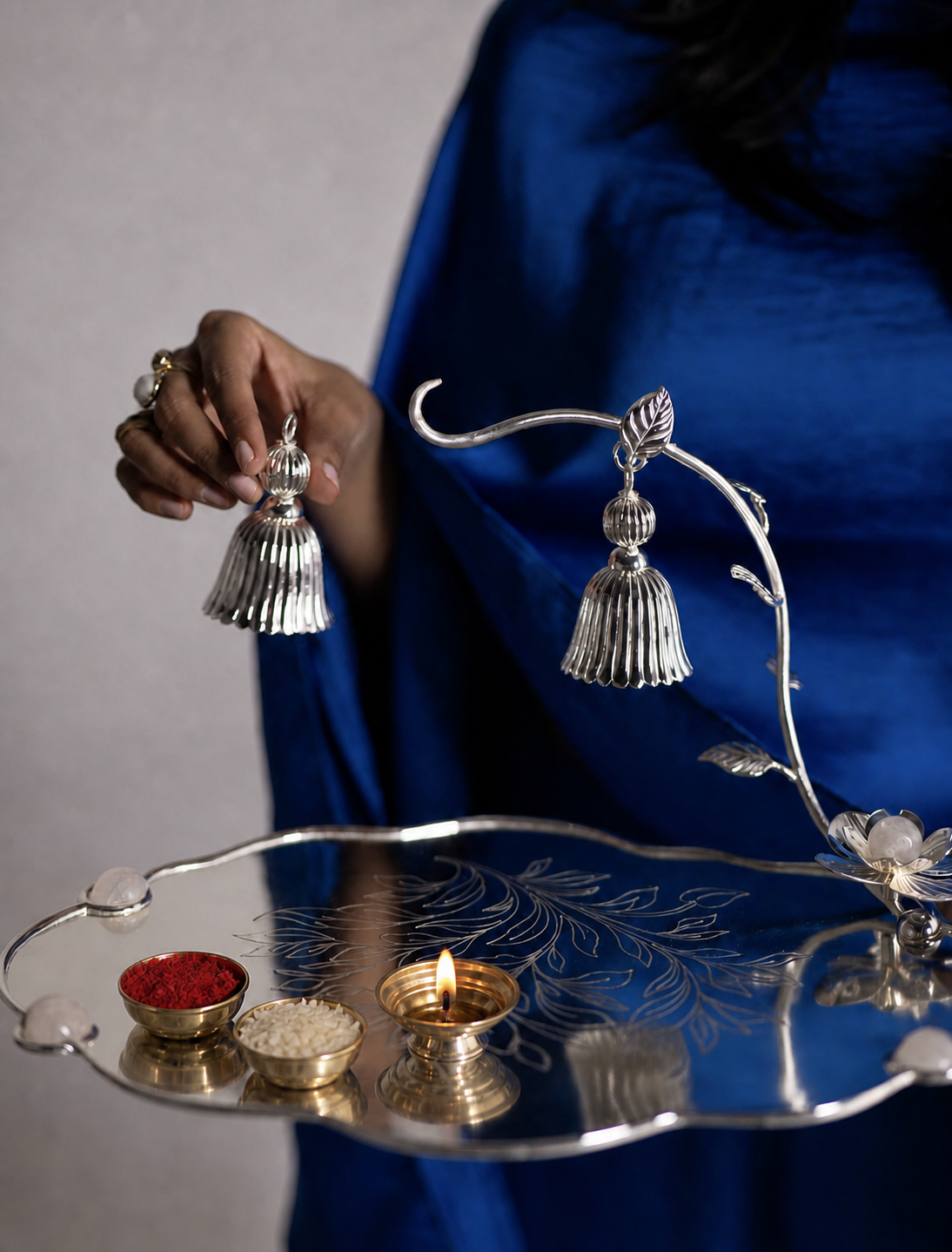 Hanging Bells Pooja Thali